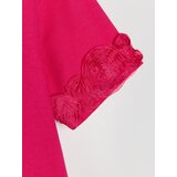 Sinsay Pamučna bluza s dekorativnim cvjetovima na rukavima | shoptok.hr