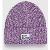 Mc2 Saint Barth Volnena kapa vijolična barva,