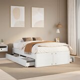 vidaXL Posteljni okvir brez vzmetnice s predali 120x190 cm borovina Cene