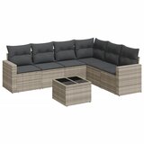  7-dijelni set vrtnih sofa svjetlosivi od poliratana | shoptok.hr