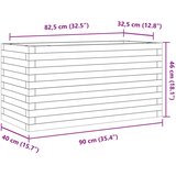  Vrtna sadilica voštano smeđe boje 90 x 40 x 46 cm od borovine | shoptok.hr