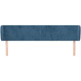  Uzglavlje s ušima tamnoplavo 183x23x78/88 cm baršunasto | shoptok.hr