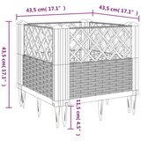 vidaXL Cvetlično korito z zatiči črno 43,5x43,5x43,5 cm PP | Shoptok.si