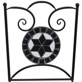 Bistro 3-dijelni bistro set s keramičkim pločicama crno-bijeli | shoptok.hr