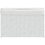  Košara za rublje s poklopcem bijela 55,5x35x34 cm od poliratana | shoptok.hr