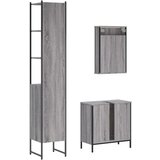 vidaXL 3-dijelni set kupaonskog namještaja siva boja hrasta drveni | shoptok.hr