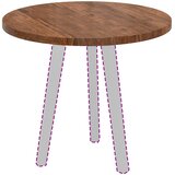  Gornji dio stola Svijetlosmeđa Ø 60 x 2,5 cm | Eponuda.com