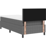 vidaXL vzmetnica s škatlo z vzmetnico in LED lučko Siva 90x200 cm Velur tkanina | Shoptok.si