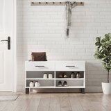 vidaXL Klupa za cipele bijela 102 x 35 x 55 cm od konstruiranog drva | shoptok.hr