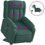  Električni masažni naslonjač na podizanje tkanina tamnozeleni | shoptok.hr