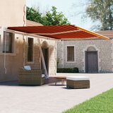  Prostostoječa avtomatska tenda 600x300 cm oranžna/rjava, (20729127) Cene