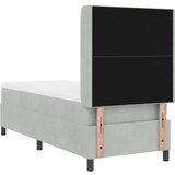 vidaXL Box Spring postelja z blazino svetlo siva 80x200 cm žamet | Shoptok.si