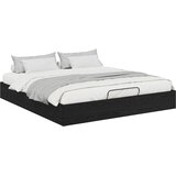  Otomanski krevet s pohranom Crni Hrast 203 x 160 x 25 cm | shoptok.hr
