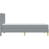  Okvir kreveta s madracem Svijetlo siva 90 x 190 cm tkanina | shoptok.hr