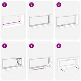 vidaXL Kletno okno "RISOR" 100x50 cm vrtljivo-nagibno DIN levo belo | Shoptok.si