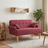  Ljubavni kauč s gumbima Vinska crvena 120 x 65 x 79 cm Tkanina | Eponuda.ba