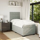 Box spring krevet s madracem svjetlosivi 100x200 cm baršunasti | shoptok.hr