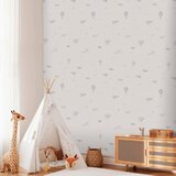 Tapeta - Drawing - Airplanes - balloons - and airships against a sky full of birds. 49x1000 Samoljepljiva | shoptok.hr