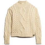 Superdry ženski džemper aran cable knit polo Cene
