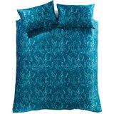 Catherine Lansfield Modra žametna podaljšana posteljnina za zakonsko posteljo 230x220 cm Bridgerton Regal Birds – | Shoptok.si