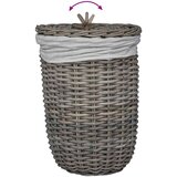  Kanta za rublje s poklopcem 2 pcs Kubu siva Kubu Ratan - Siva | shoptok.hr