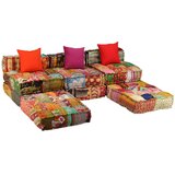  Modularni tabure za 3 osobe od tkanine s patchworkom | shoptok.hr