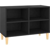 TV ormarić s nogama od masivnog drva crni 69 5 x 30 x 50 cm | shoptok.hr