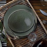  Set tanjira, maslinasto zeleni, porcelan, set od 18 tanjira | ePonuda.com