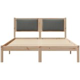  Krevetna konstrukcija s uzglavljem Tamno siva 135 x 190 cm | shoptok.hr