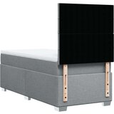 vidaXL Box spring postelja z vzmetnico svetlo siva 80x200 cm blago | Shoptok.si