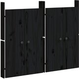  Vanjska kuhinjska vrata MEPPEL 2 kom crna 50x9x82 cm masivna borovina | shoptok.hr