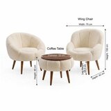 Atelier Del Sofa fotelje i klub stočić lida wellsoft cream | Eponuda.com
