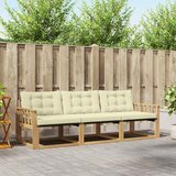  Set vanjskih sofa s jastukom 3 pcs Bijela i krem | Eponuda.com