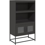Maison Chic Visoka Komoda - Predalnik črna 68x39x123 cm Jeklo, (21715827) Cene