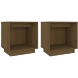 Maison Chic Dvo delni komplet Nočne omarice - Nočne mize medeno rjava 40x30x40 cm trdna borovina, (21688732) Cene