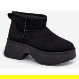 Boto Women's Low Slip-On Insulated Snow Boots with Fur Black Mavelle | Eponuda.ba