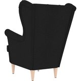  Fotelj črn 74x84x100 cm blago | Shoptok.si