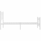  Metalni okvir kreveta uzglavlje i podnožje bijeli 80x200 cm | Eponuda.ba