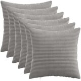  Presvlaka za jastuk 6 pcs HEERLEN Svjetlosiva 30 x 30 cm Kord | shoptok.hr