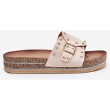 Boto Women Sandals On Platform With Buckle And Studs Beige Nusithia | shoptok.hr