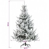  Umjetno božićno drvce s nogom 120 cm 150 LED lampica - Zelena i bijela 120 cm s LED svjetlima | shoptok.hr