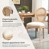  Kuhinjske stolice set od 2 puno drvo 49x56x96 cm krem-prirodno | shoptok.hr