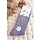 Aura.via Women's Thick Socks with Bear Blue | shoptok.hr