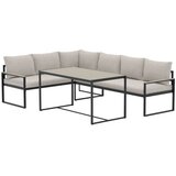 Venture Home vrtna kutna lounge garnitura Ios, crna | shoptok.hr