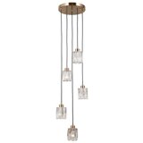  ITALUX PND-40813-5R-HBR - Luster na sajli TORNO 5xE14/40W/230V zlatna | Eponuda.com