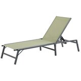  Ležaljka za plažu (Š x D: 63 x 186 cm, Zelena, Čelik, S podesivim naslonom za leđa) | shoptok.hr