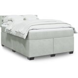 Krevet s oprugama i madracem svjetlosivi 140x190 cm baršunasti | shoptok.hr