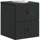  Stenski nočni omarici s predalom 2 pcs Črna 33 x 34,5 x 40 cm, (5000209427) | Shoptok.si