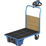 eurokraft pro ploski voziček z električnim pogonom, 1 čelna stena iz mdf, dxšxv 1370 x 700 x 1300 mm | Shoptok.si