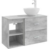 vidaXL Set namještaja za kupaonicu 2 kom. Betonska siva - Betonska siva | shoptok.hr
